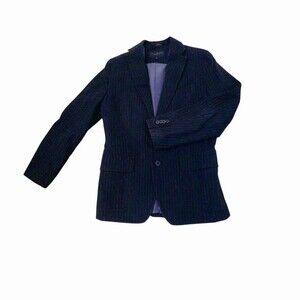 Banana Republic Men’s 38R Tailored Fit Pinstripe Blazer - Black